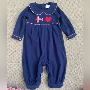 Cecil and Lou Heart and Airplane Romper Longall